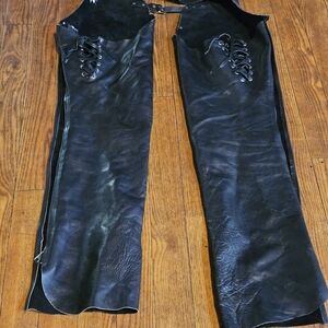 Gypsy Leather  Chaps Lancaster NY  Made In USA Women’s PM Nwot. Black